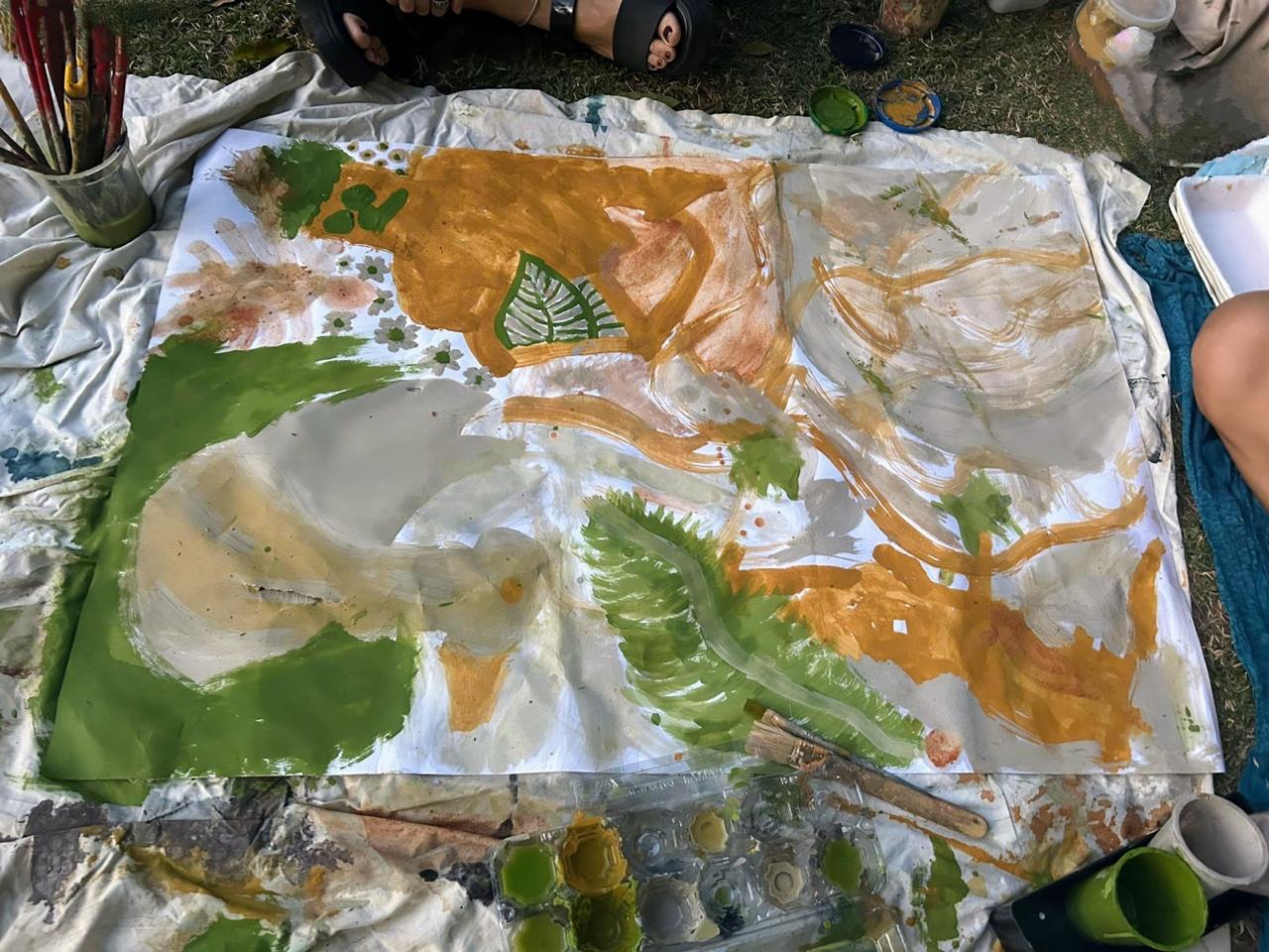Pintura Infantil com Tinta Natural - Terra Que Vira Rio